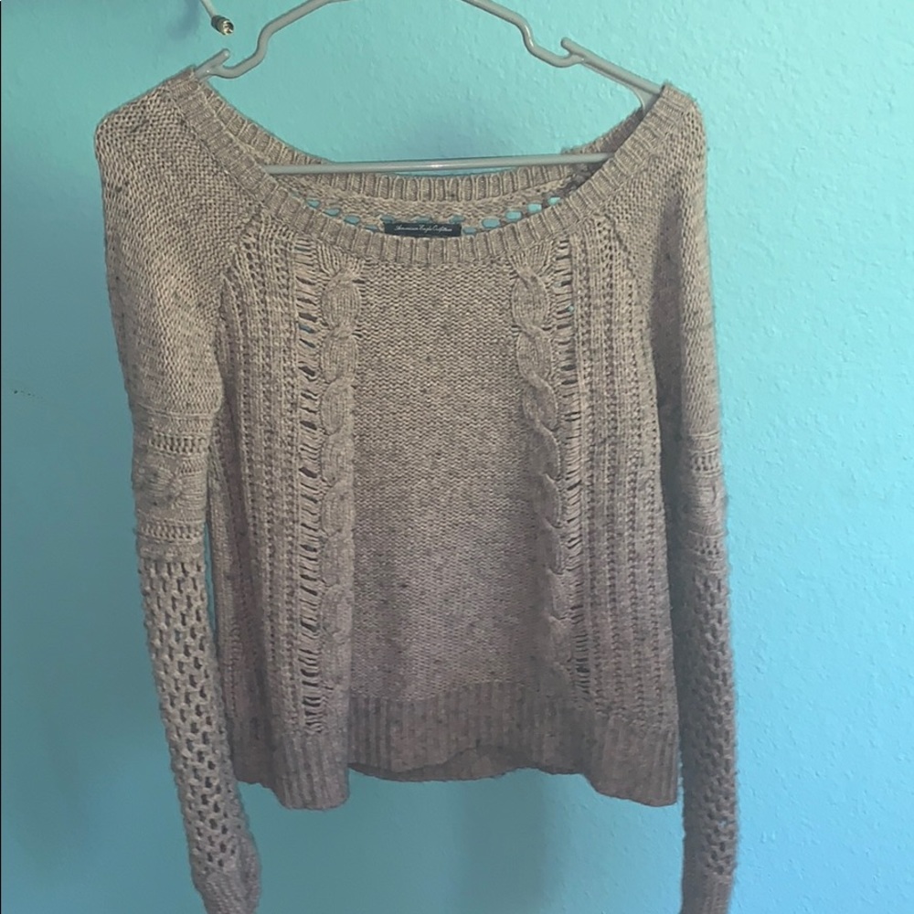 brown/ cream sweater